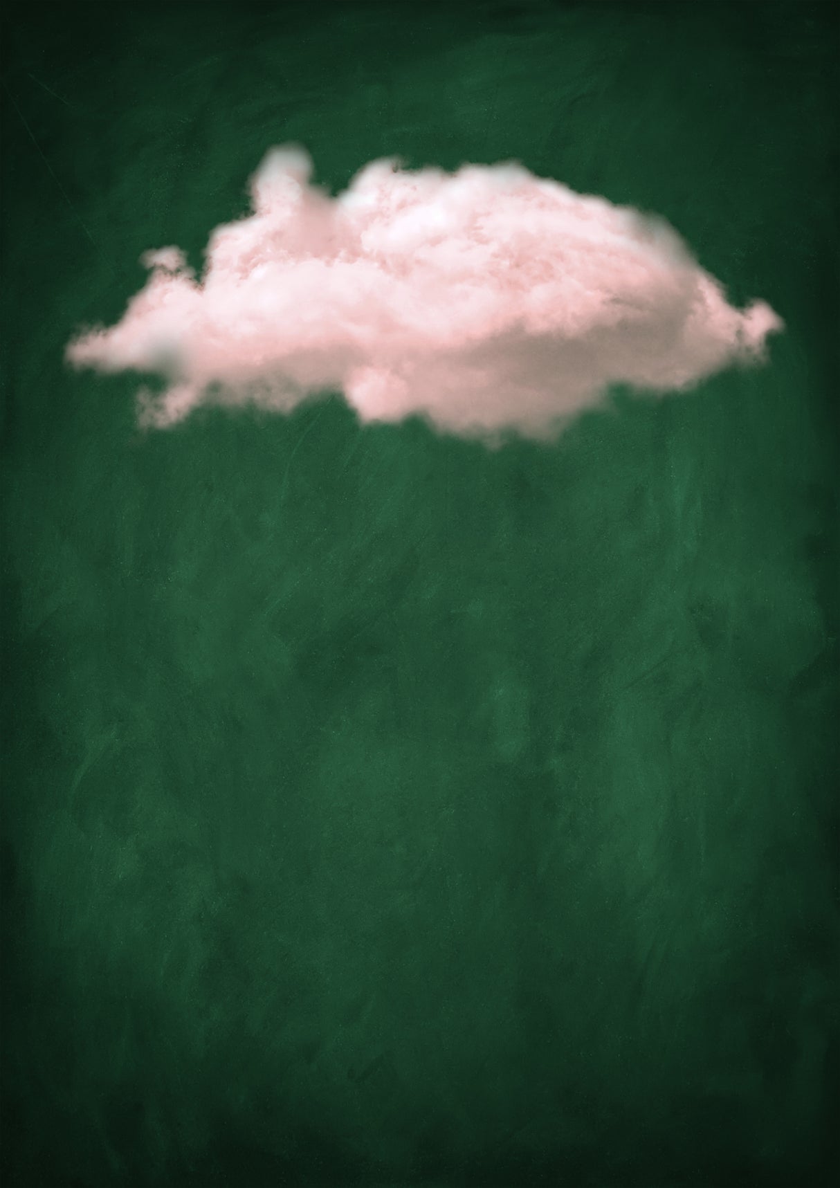 Blush Emerald Cloud Poster och Canvastavla