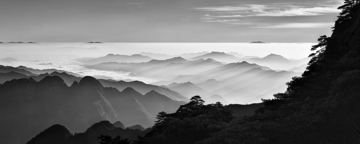 Sanqing Mountain Sunrise Poster och Canvastavla