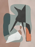 Neutral Abstract Cut Out Poster och Canvastavla