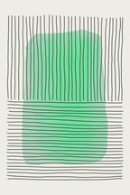 Pale Green Minimal Shapes Series #1 Poster och Canvastavla