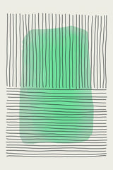 Pale Green Minimal Shapes Series #1 Poster och Canvastavla
