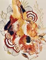 Textured Reef Koi Poster och Canvastavla