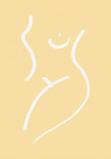 Nude Yellow Poster och Canvastavla