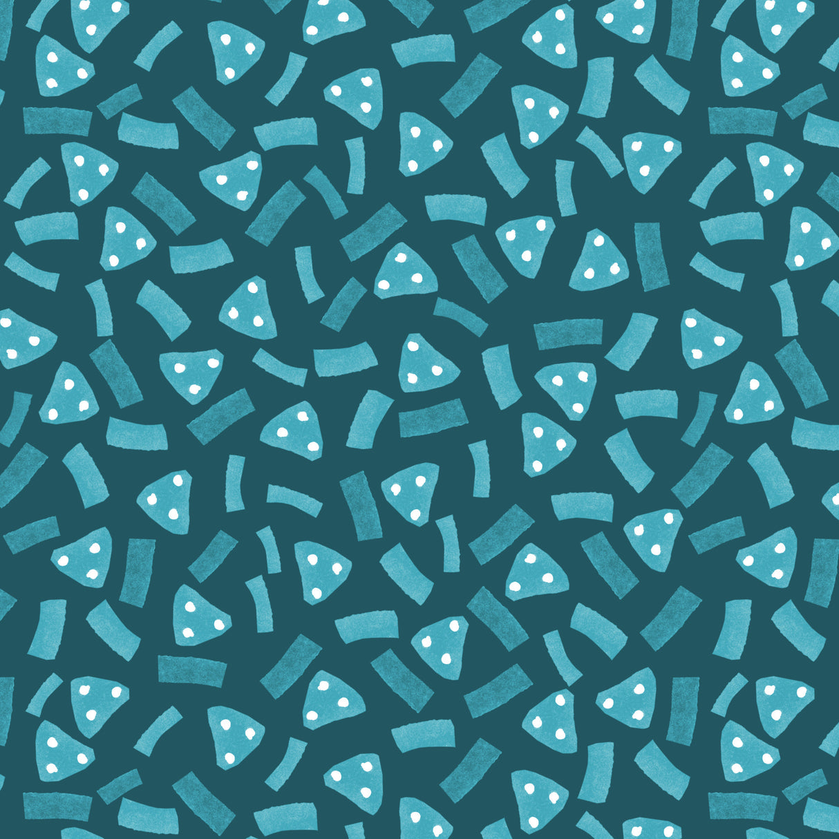 Geometric Marks Navy Turquoise On Green Poster och Canvastavla