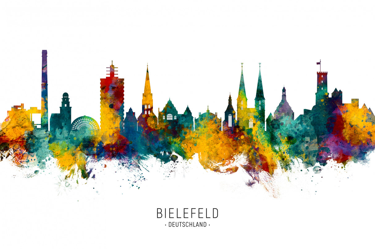 Bielefeld Germany Skyline Poster och Canvastavla