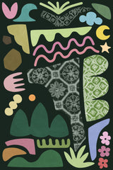 On the Hill Colors and Shapes Poster och Canvastavla