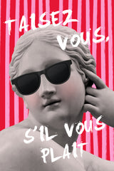 Pink and Red Striped Venus Poster och Canvastavla