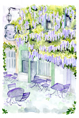Naive Paris cafe Poster och Canvastavla