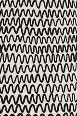 Thin Black Waves Pattern Poster och Canvastavla
