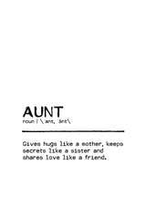 Quote Aunt Friend Poster och Canvastavla