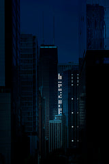 Blue Night Poster och Canvastavla