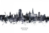 Rostock Germany Skyline Poster och Canvastavla