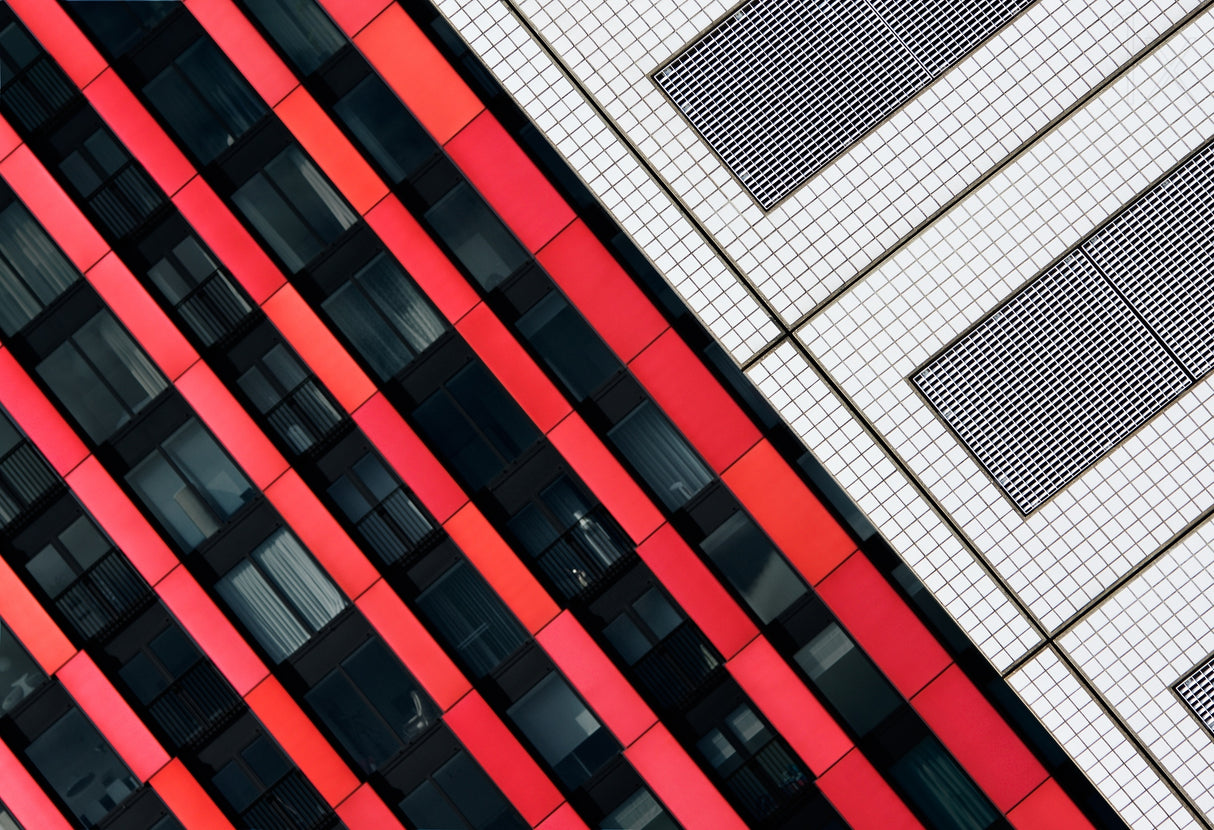Red diagonals. Poster och Canvastavla