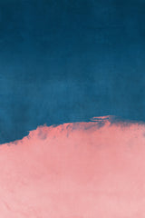 Minimal Landscape Pink and Navy Blue 01 Poster och Canvastavla