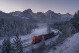 The Train in Snow. Poster och Canvastavla