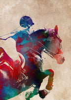Horse Riding Sport Art (11) Poster och Canvastavla