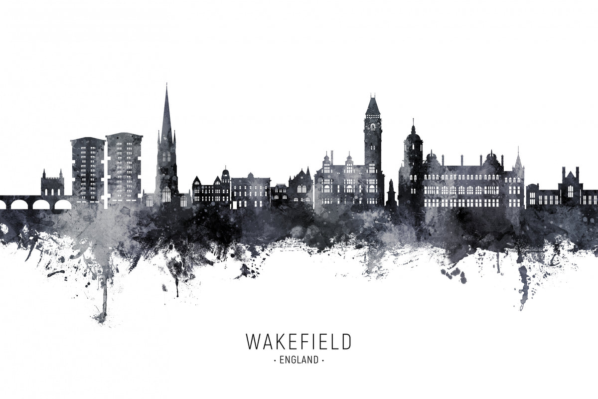 Wakefield England Skyline Poster och Canvastavla
