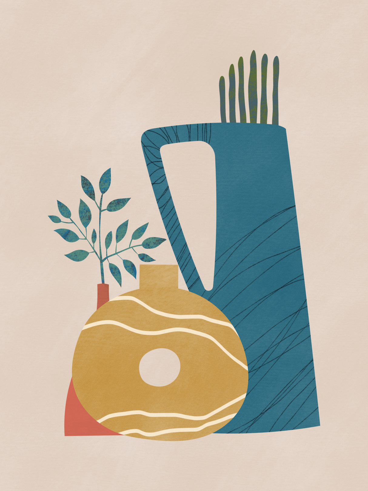 Still Life With Doughnut Vase Poster och Canvastavla