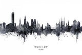 Wroclaw Poland Skyline Poster och Canvastavla