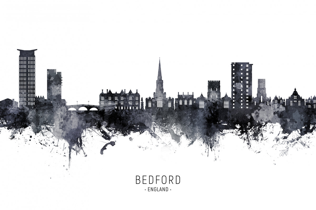 Bedford England Skyline Poster och Canvastavla