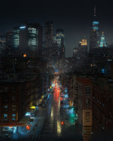 Manhattan Dark City Poster och Canvastavla