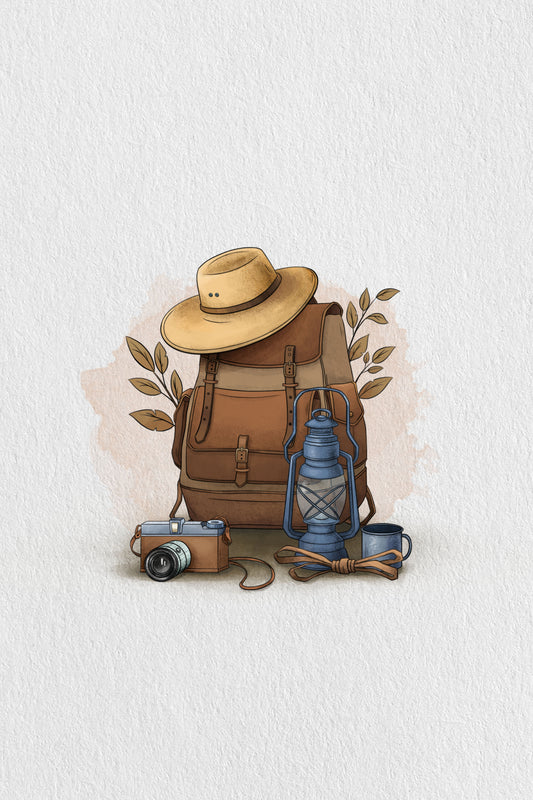 Backpack Travel Poster och Canvastavla
