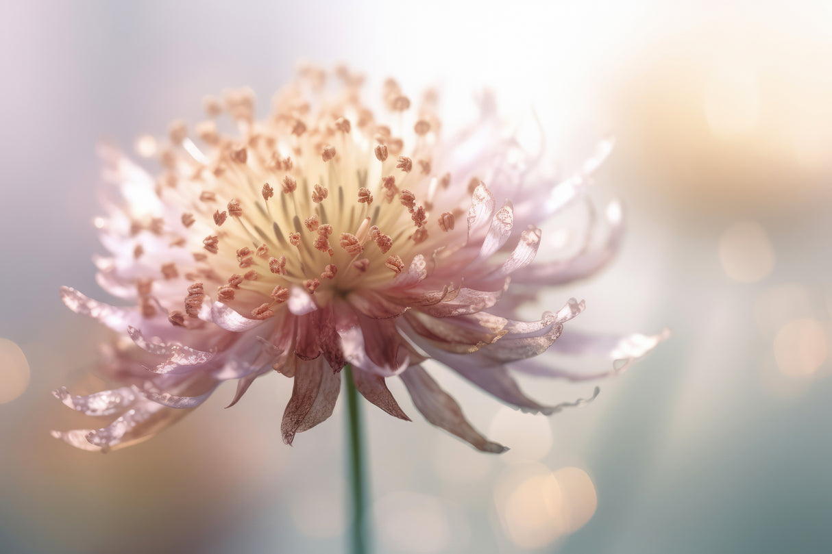 Gentle Pink Flower Poster och Canvastavla