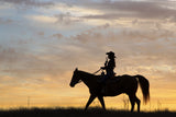 Cowgirl fun with Silhouette Poster och Canvastavla