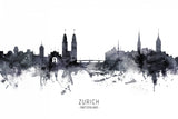 Zurich Switzerland Skyline Poster och Canvastavla