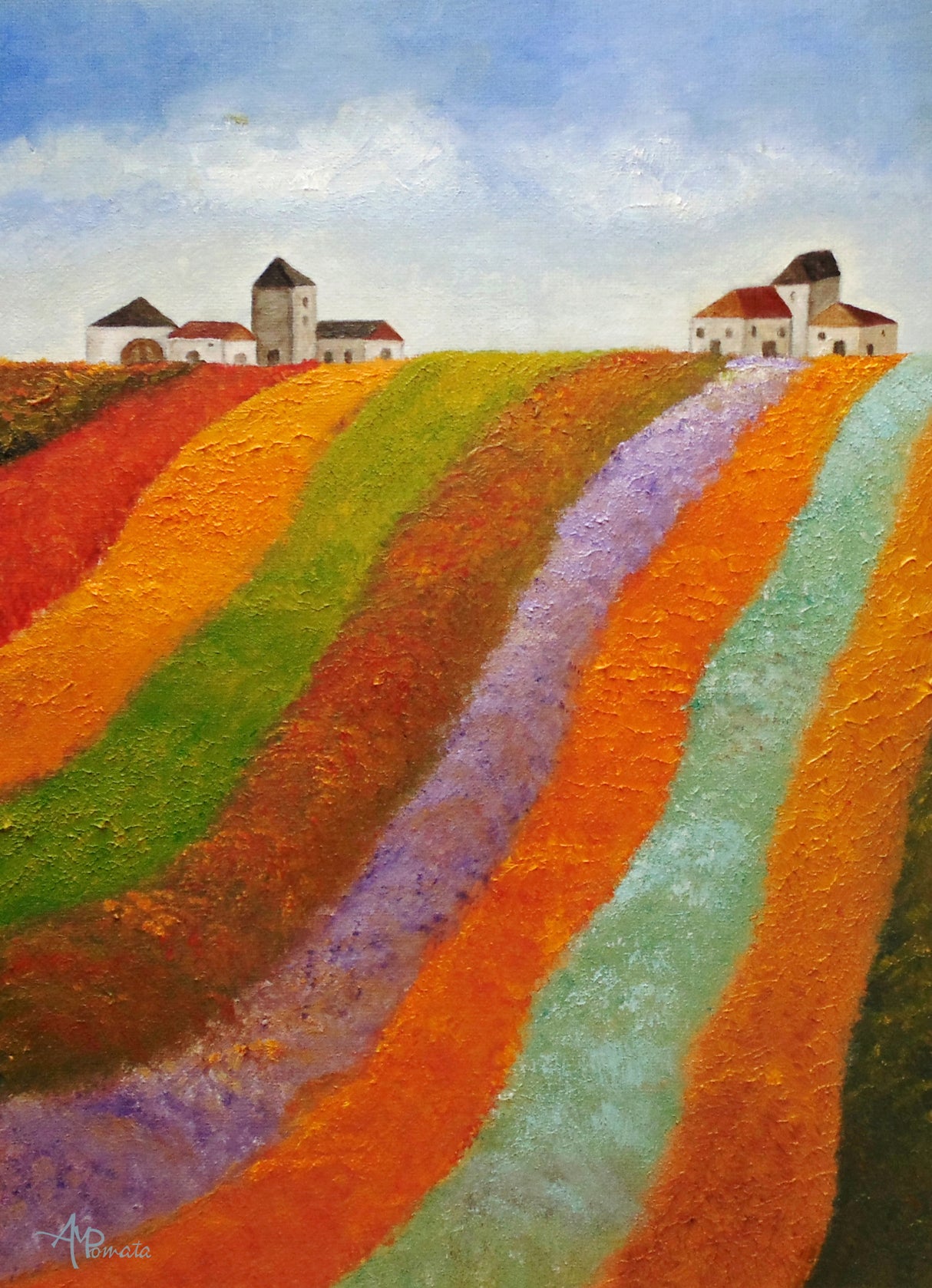 Stripy Valley Poster och Canvastavla
