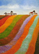 Stripy Valley Poster och Canvastavla