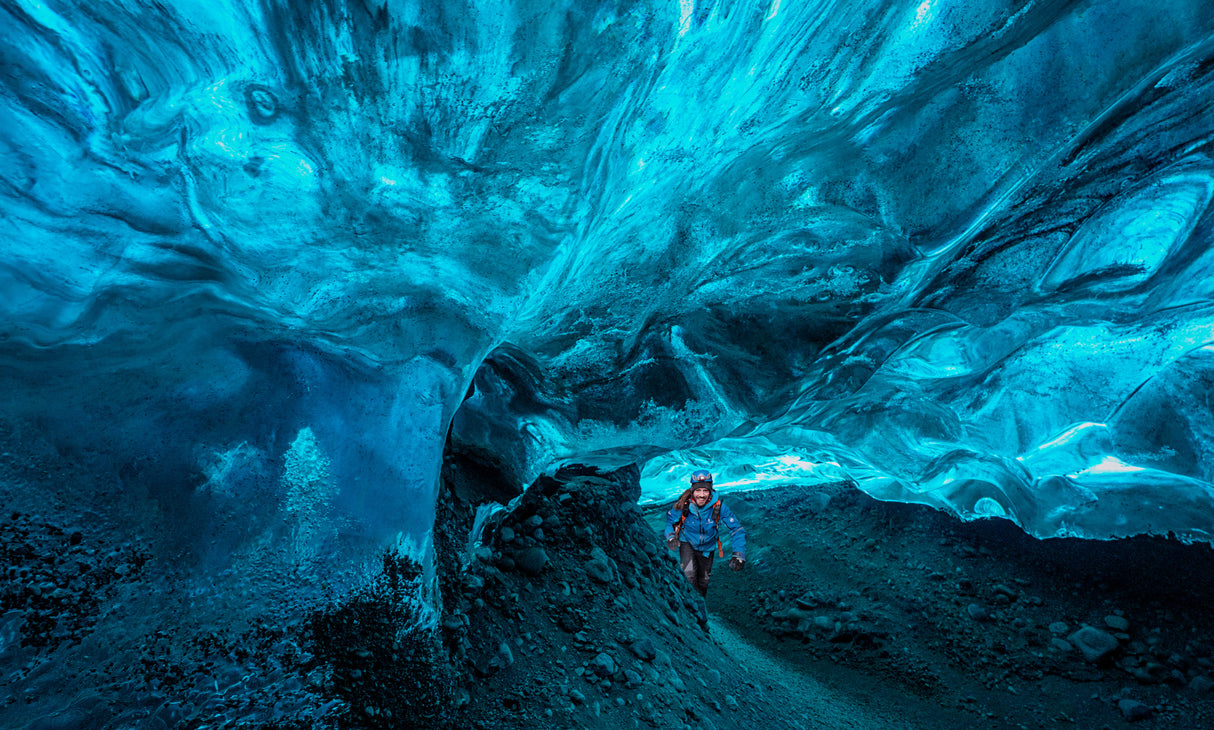 Blue Ice Cave Poster och Canvastavla