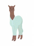 Llama In Pjs white Poster och Canvastavla