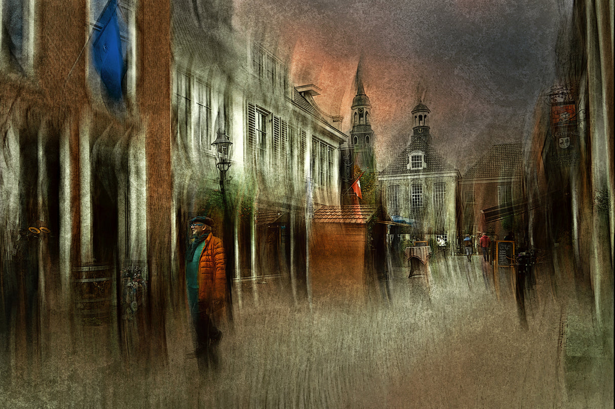 In the streets of Ootmarsum, the Netherlands Poster och Canvastavla