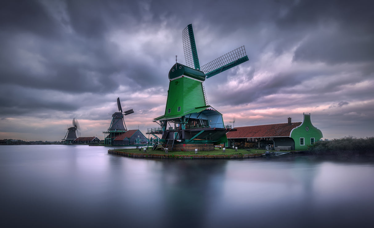 The Green Windmill Poster och Canvastavla