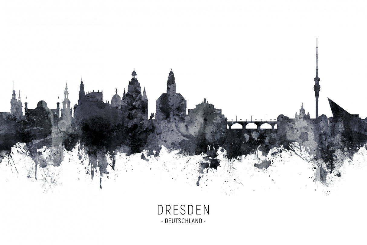 Dresden Germany Skyline Poster och Canvastavla