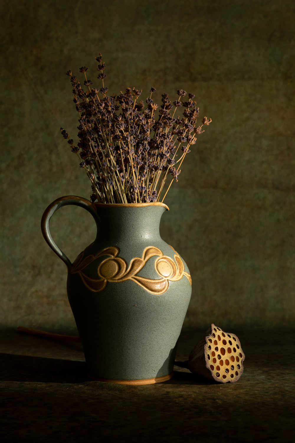 Dry flower and lotus pod Poster och Canvastavla