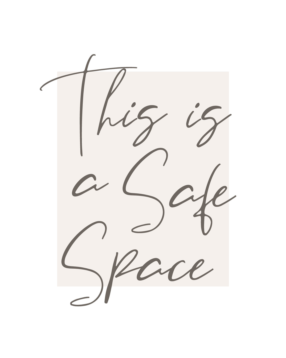 This Is a Safe Space Poster och Canvastavla