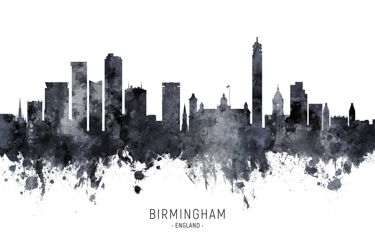 Birmingham England Skyline Poster och Canvastavla