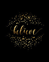 Believe in modern calligraphy Poster och Canvastavla