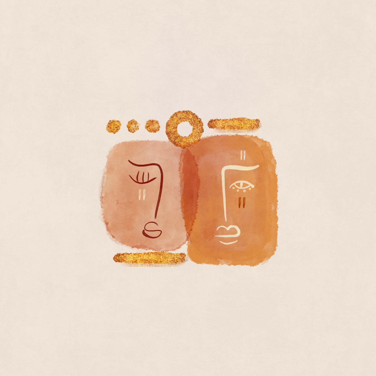 2 Heads Poster och Canvastavla