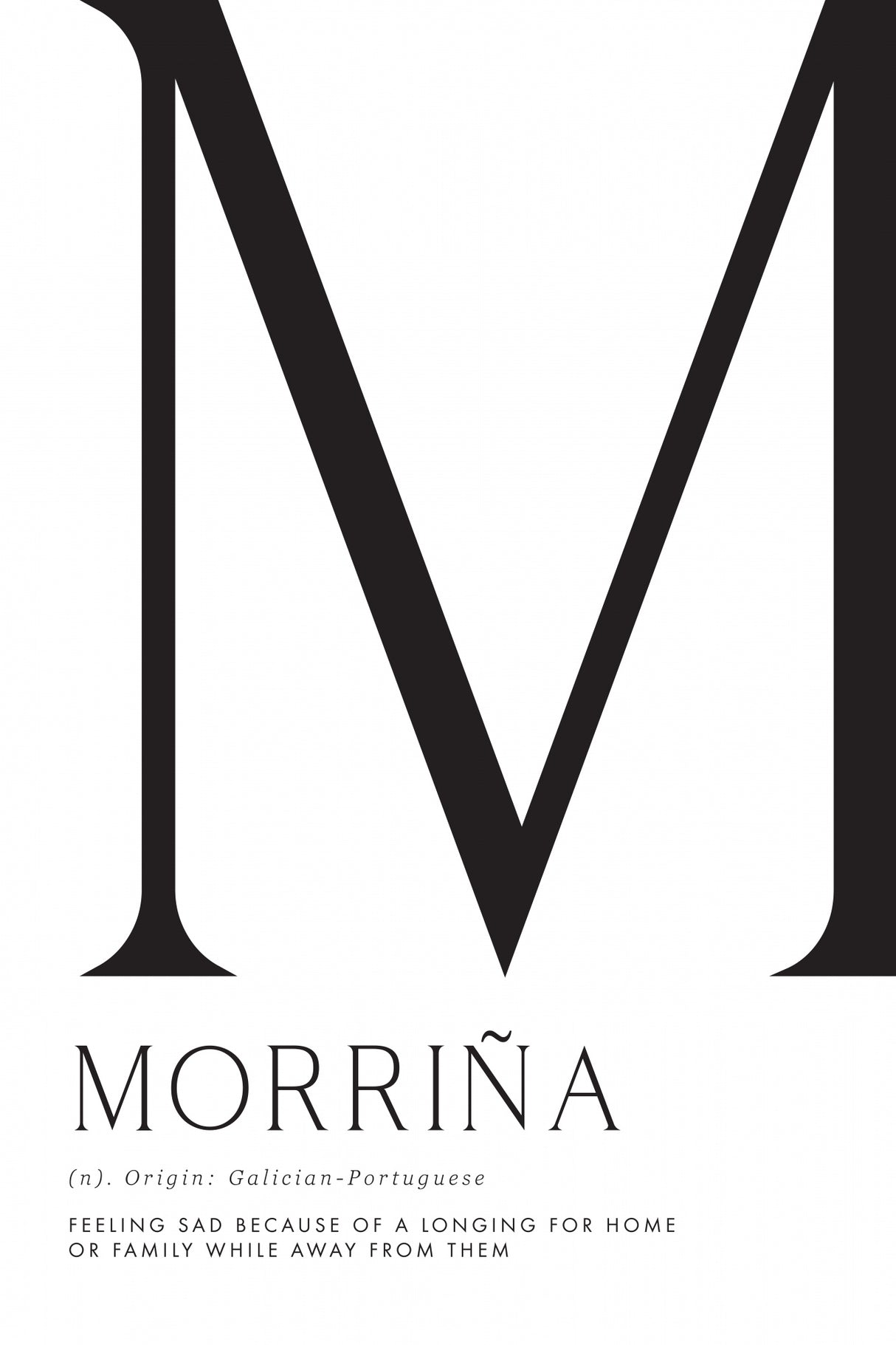 Morriña definition Poster och Canvastavla