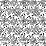 Lushy Leaves Black White Poster och Canvastavla