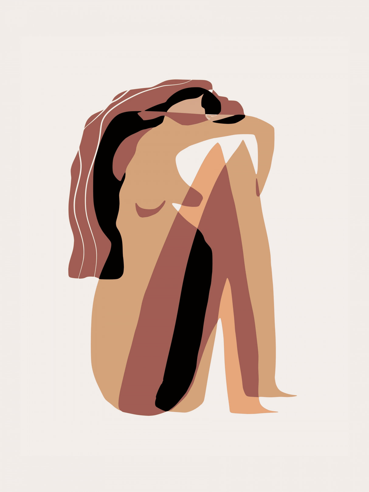 Baby Hug Nude Poster och Canvastavla