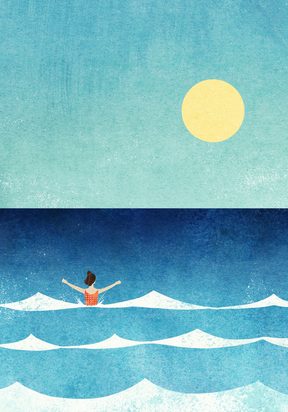 Sea Swim ii Poster och Canvastavla
