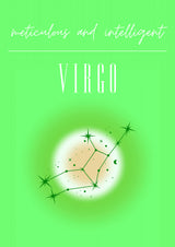 Virgo Zodiac Print Art Poster och Canvastavla
