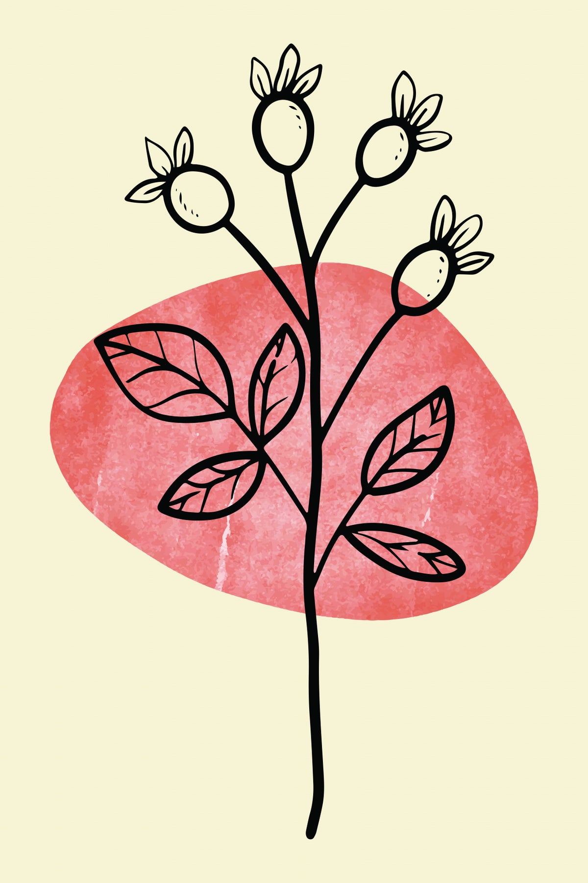 Minimal Flower Expression #1 Poster och Canvastavla