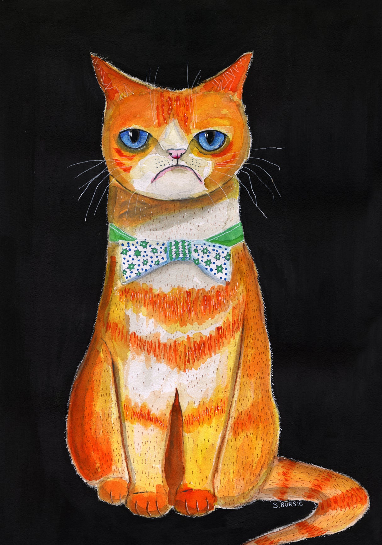 Sad Cat Poster och Canvastavla