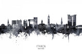 Ithaca New York Skyline Poster och Canvastavla