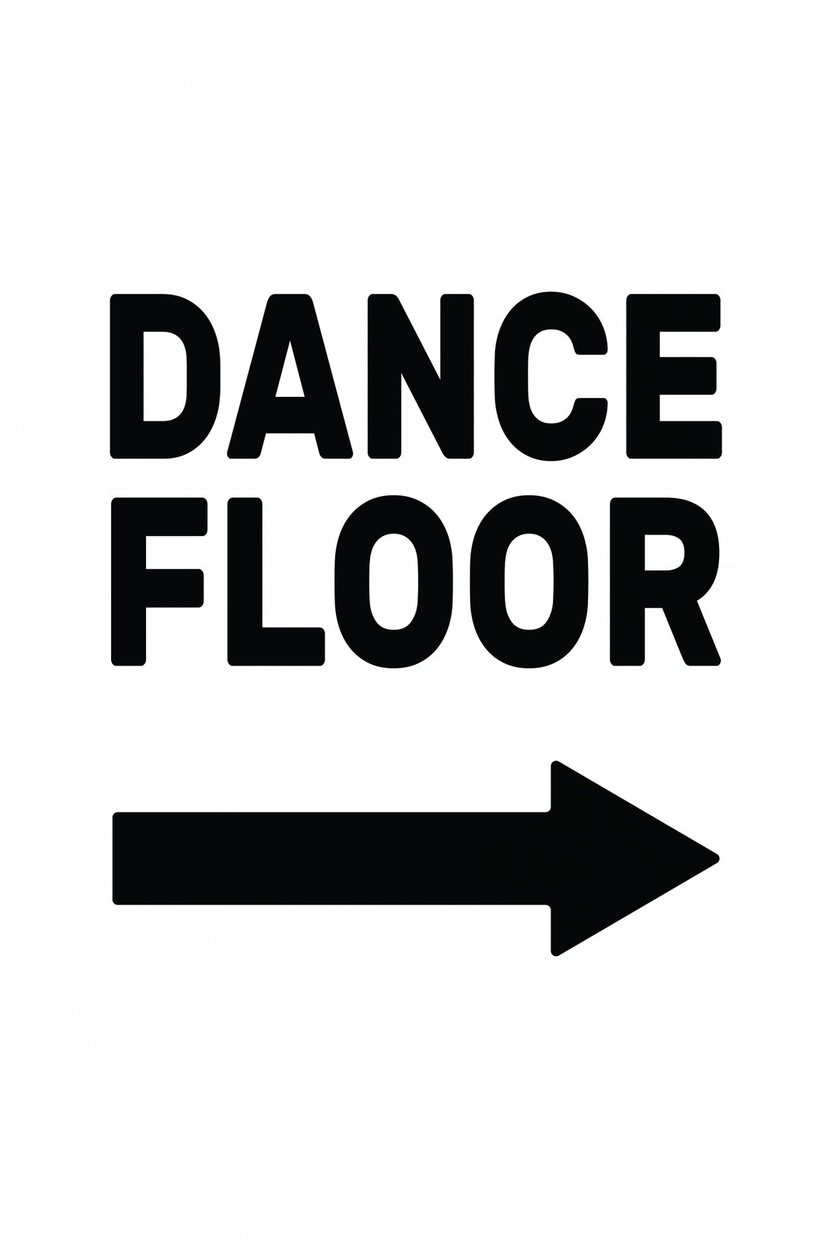 Dance Floor Arrow Right Poster och Canvastavla